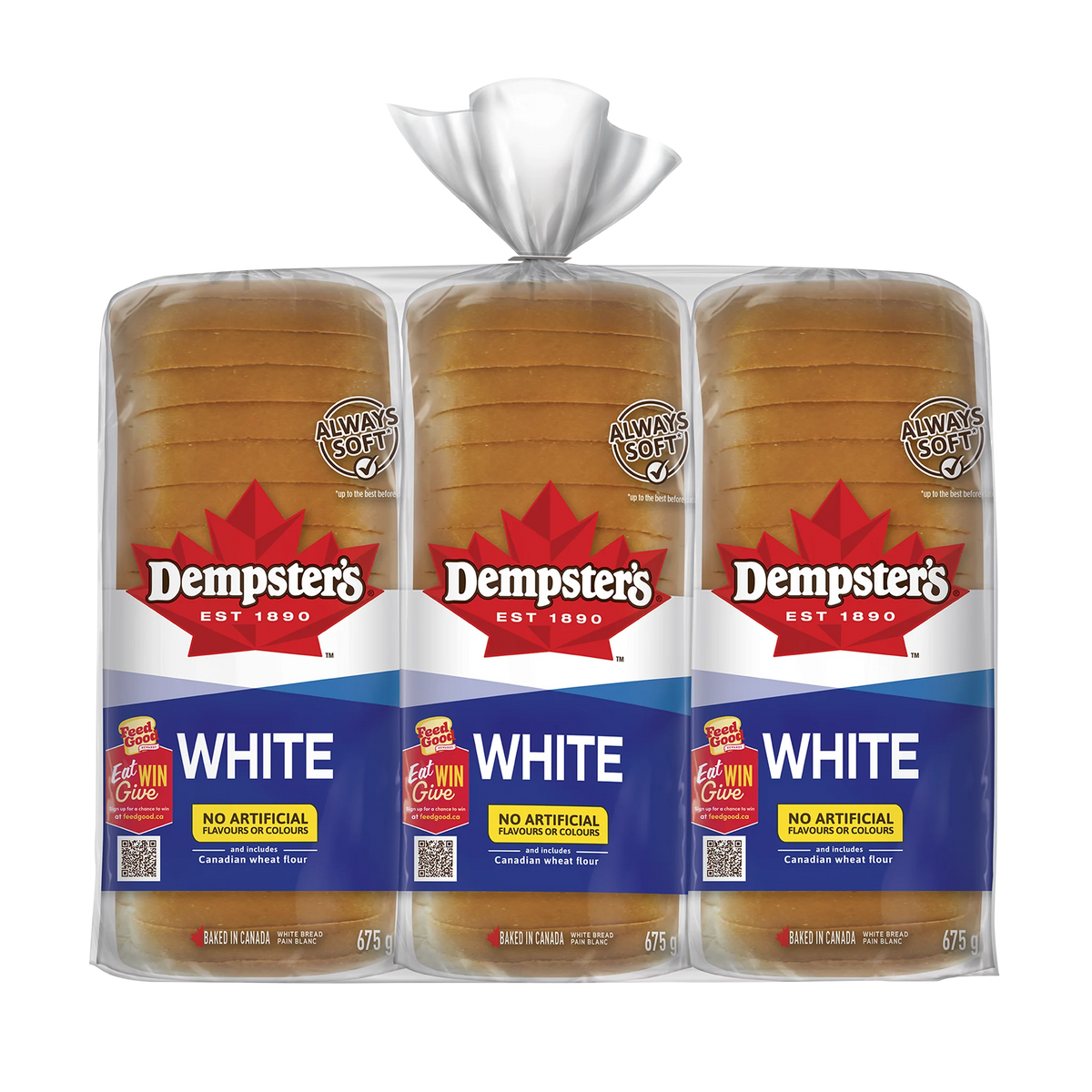 Dempster's White Bread, 3 × 675 g