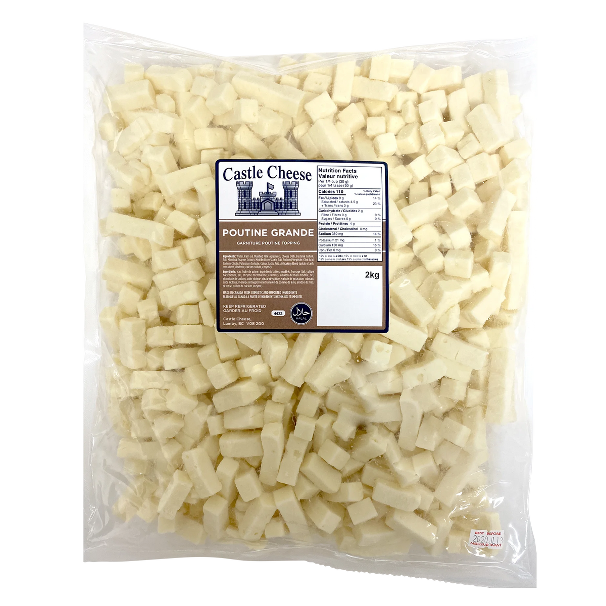 Castle Cheese Poutine Grande Topping, 2 kg