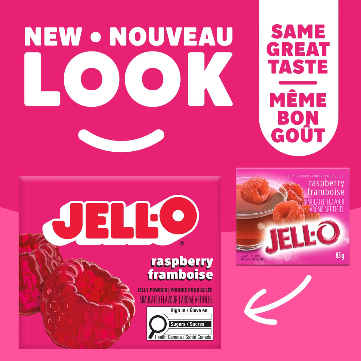 Jell-O Raspberry Jelly Powder, 85 g