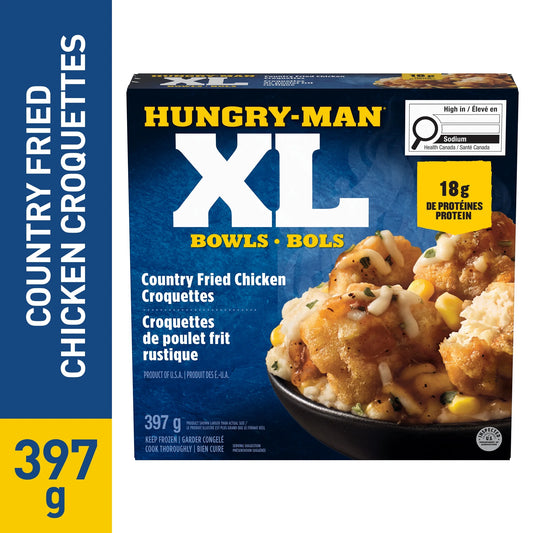 Hungry-Man XL Country Fried Chicken Bowl Frozen Entrée, 8 × 397 g