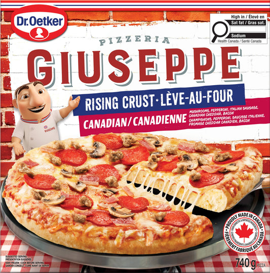 Dr. Oetker Giuseppe Pizzeria Rising Crust Canadian Pizza, 740 g