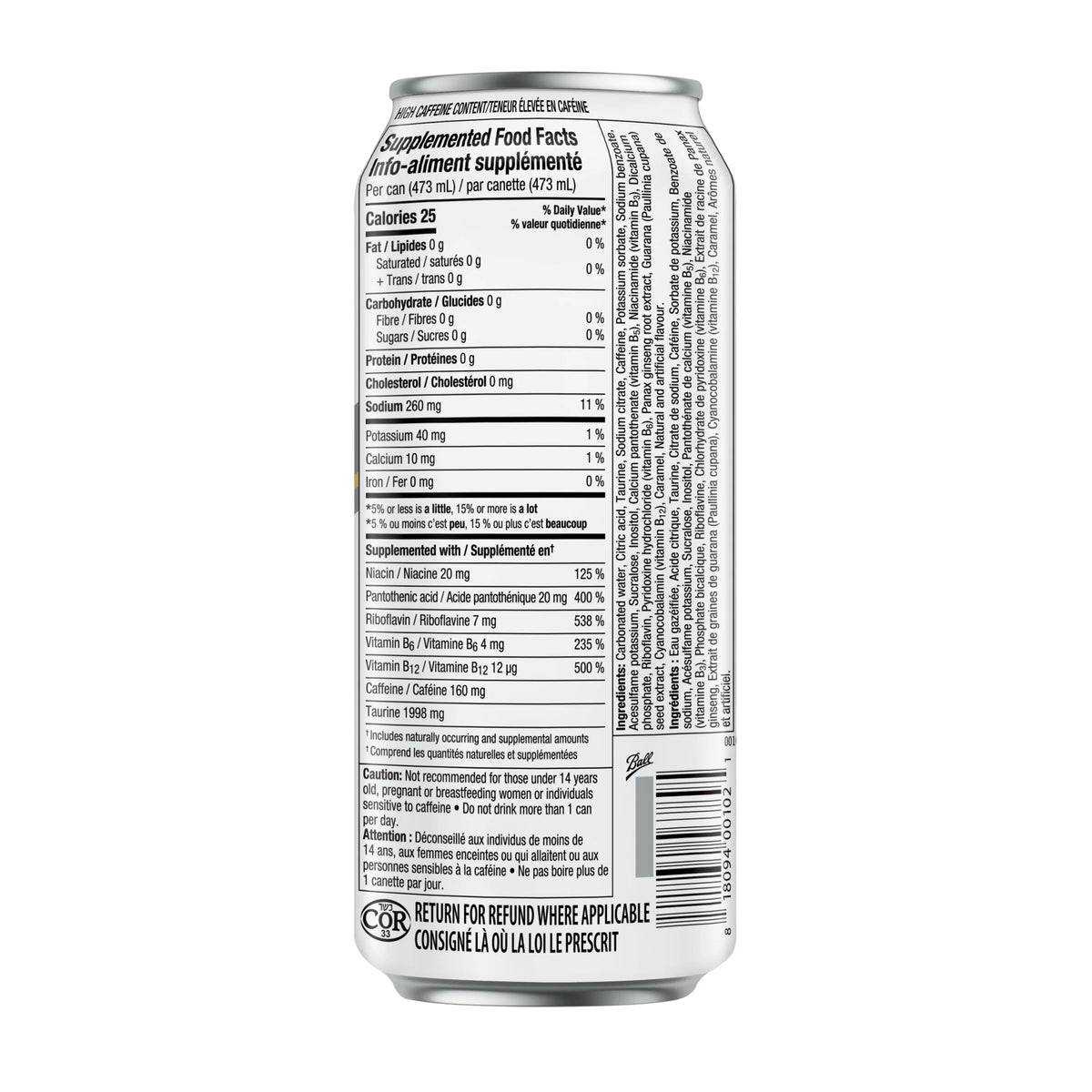 Rockstar Sugar Free Energy Drink Can, 473 mL
