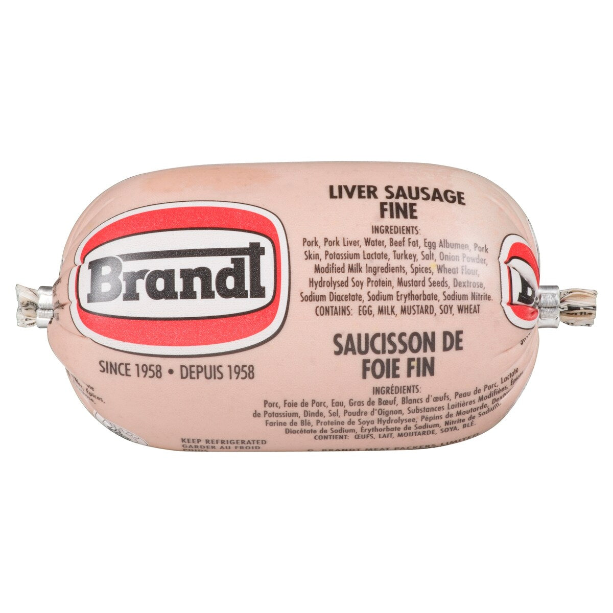 Brandt Fine Liver Sausage Chub, 250 g