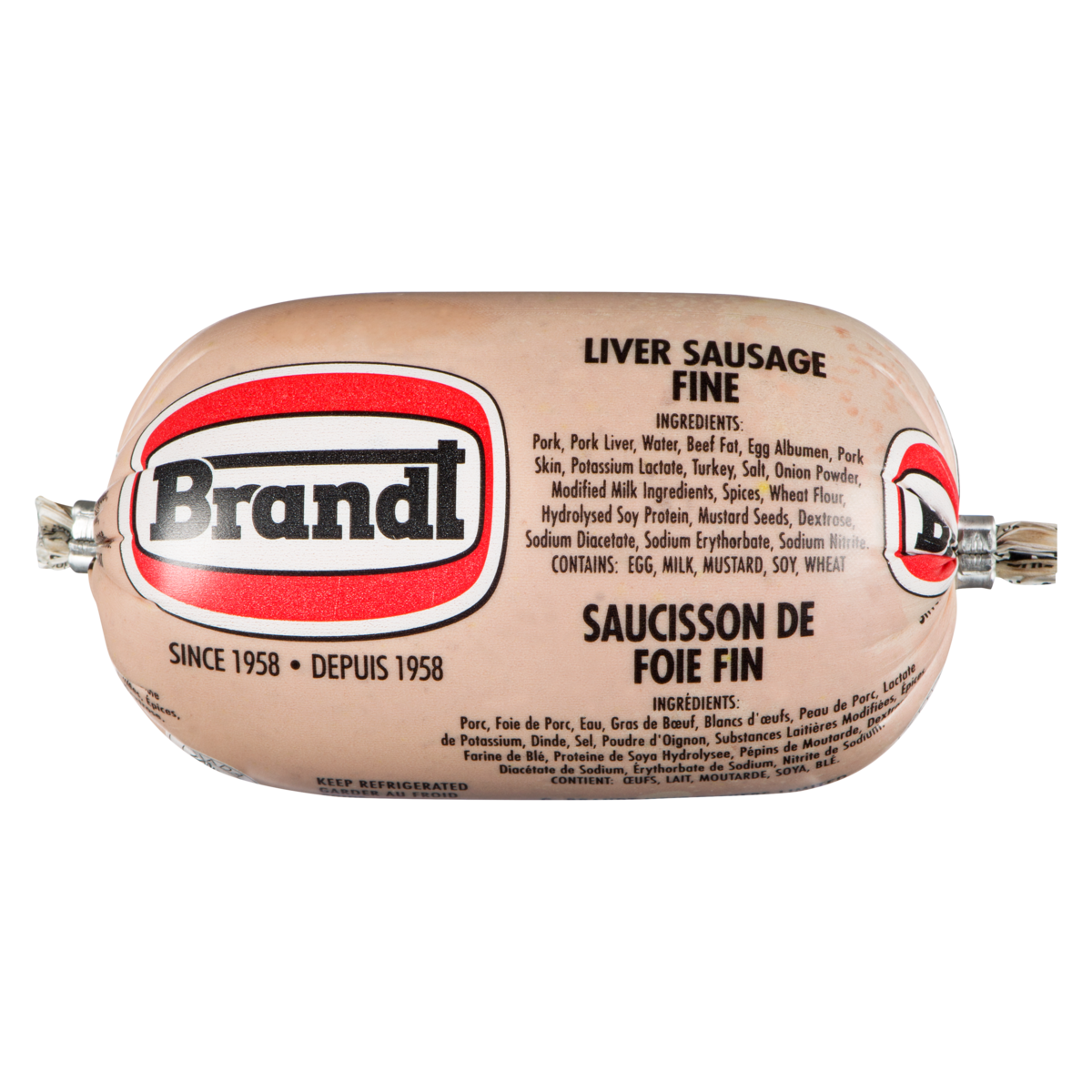 Brandt Fine Liver Sausage Chub, 250 g