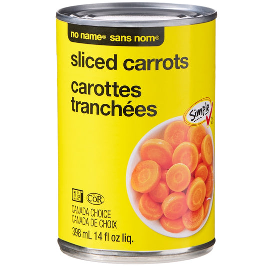 No Name Sliced Carrots, 398 mL