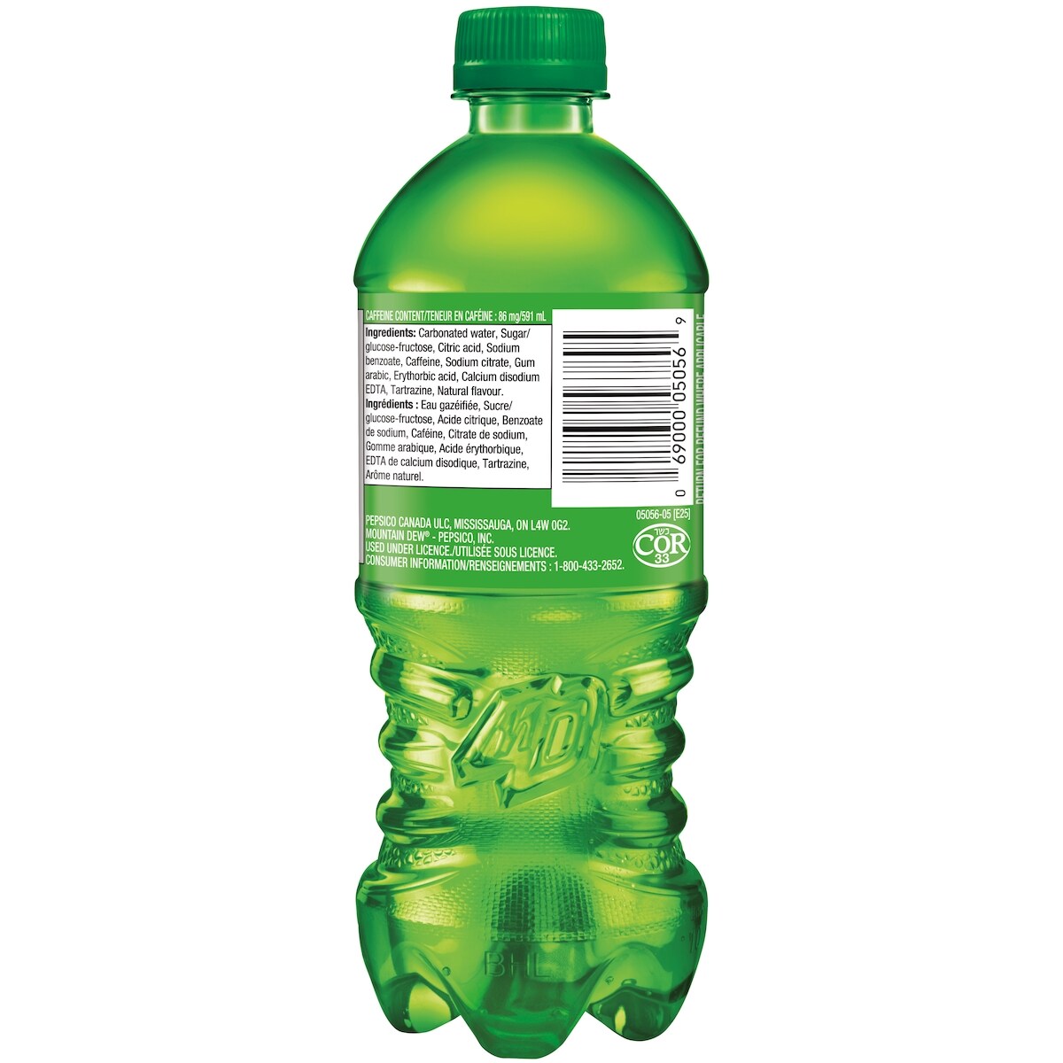 Mountain Dew Carbonated Soft Drink, 591 mL
