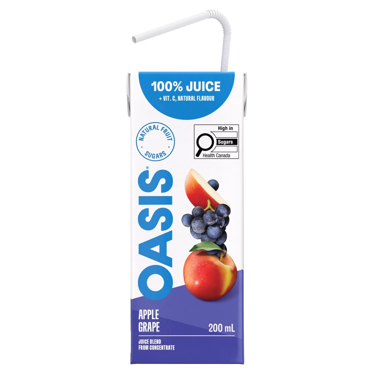 Oasis Apple Grape Juice, 8 × 200 mL