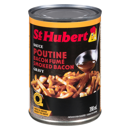 St Hubert Poutine Gravy, Smoked Bacon, 398 mL