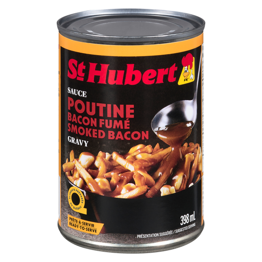 St Hubert Poutine Gravy, Smoked Bacon, 398 mL