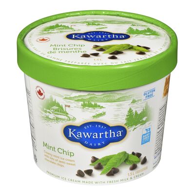 Kawartha Dairy Mint Chip Ice Cream, 1.5 L