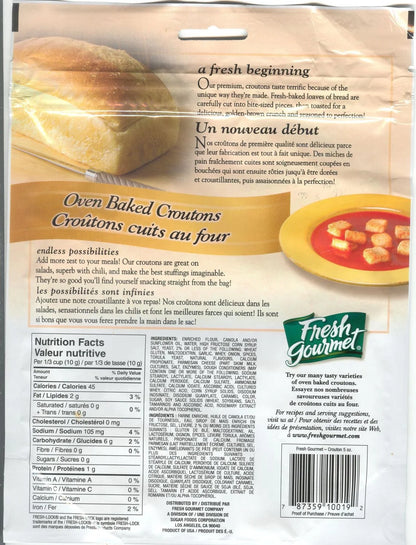 Fresh Gourmet Classic Caesar Premium Croutons, 142 g