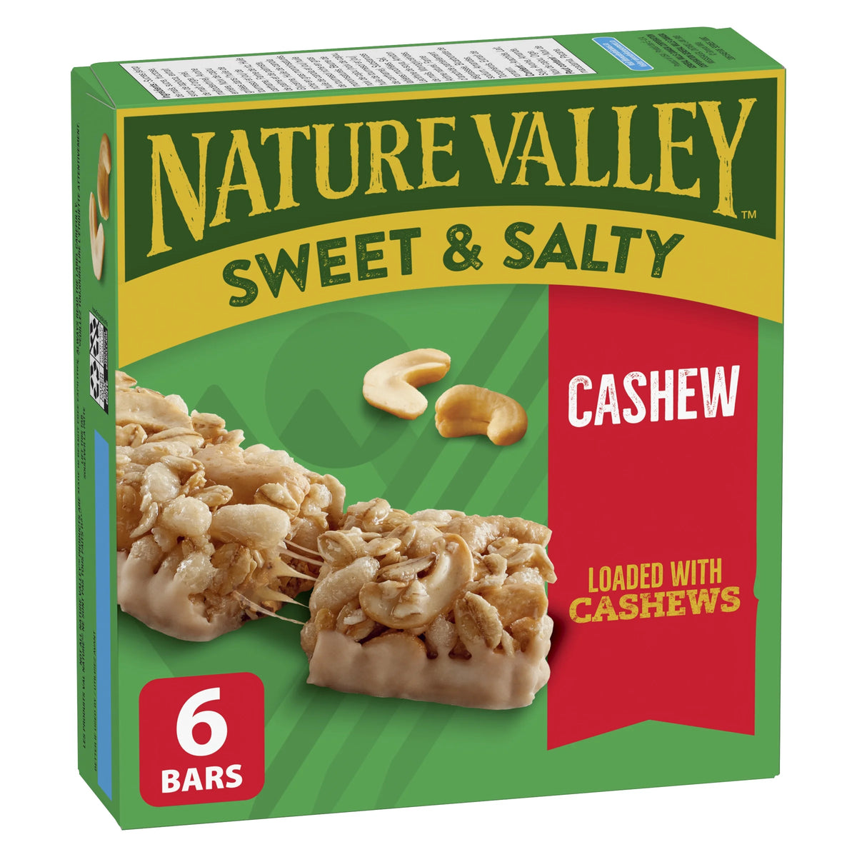 Nature Valley Sweet and Salty Nut Cashew Granola Bars, 6 Bars, 192 g