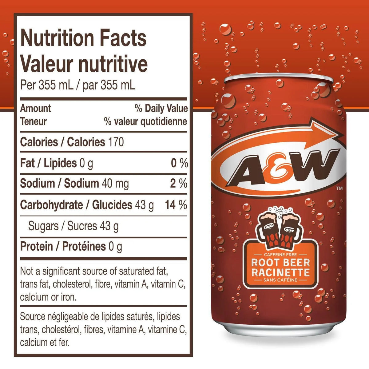 A&W Root Beer Cans, 12 × 355 mL