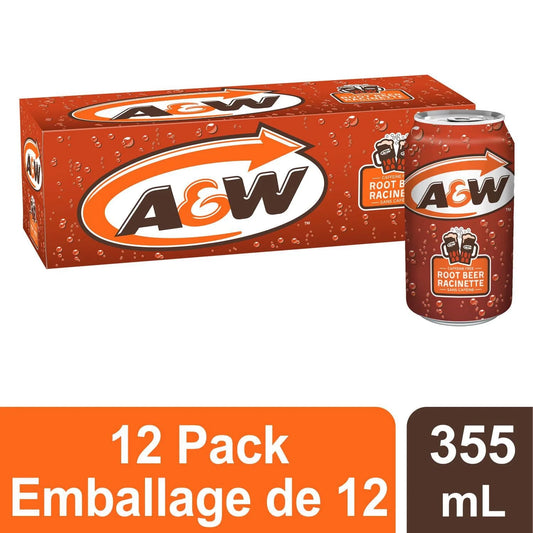 A&W Root Beer Cans, 12 × 355 mL