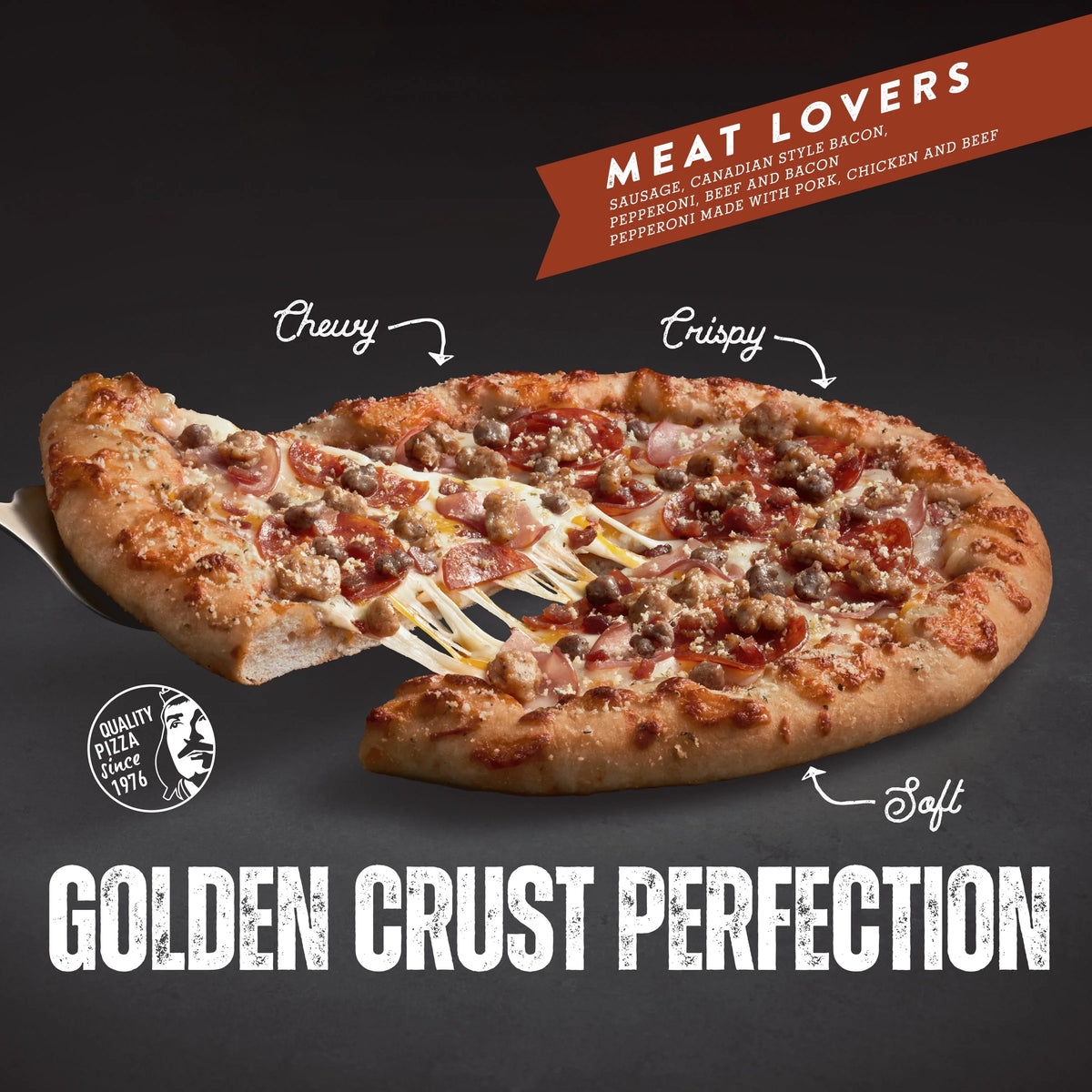 Red Baron Fully Loaded Meat Lover's Hand Tossed Crust Frozen Pizza, 805 g