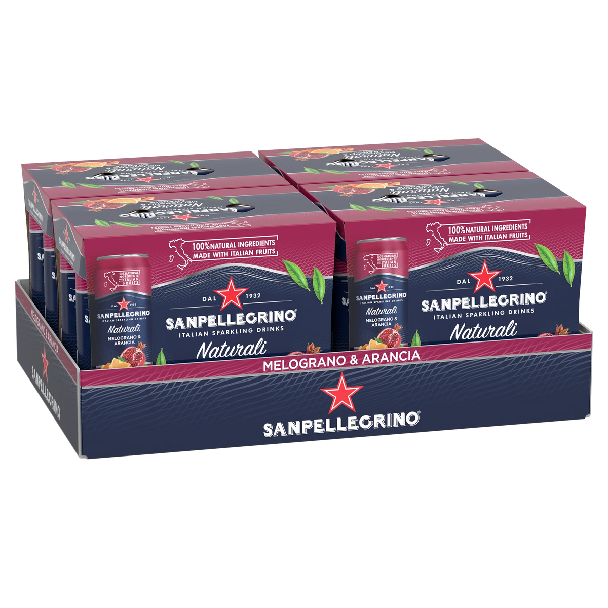 San Pellegrino Naturali Melograno & Arancia, 24 × 330 mL
