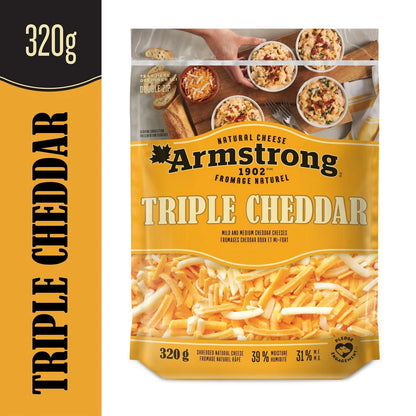 Armstrong Triple Cheddar Shredded Cheese, 320 g