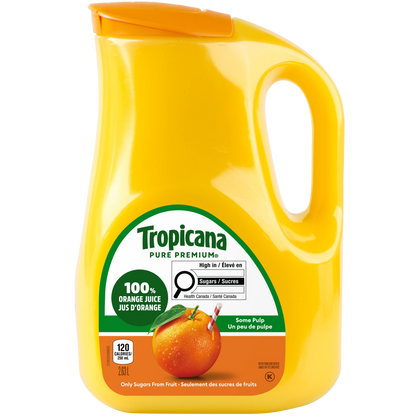 Tropicana 100% Pure Orange Juice With Some Pulp, 2.63 L