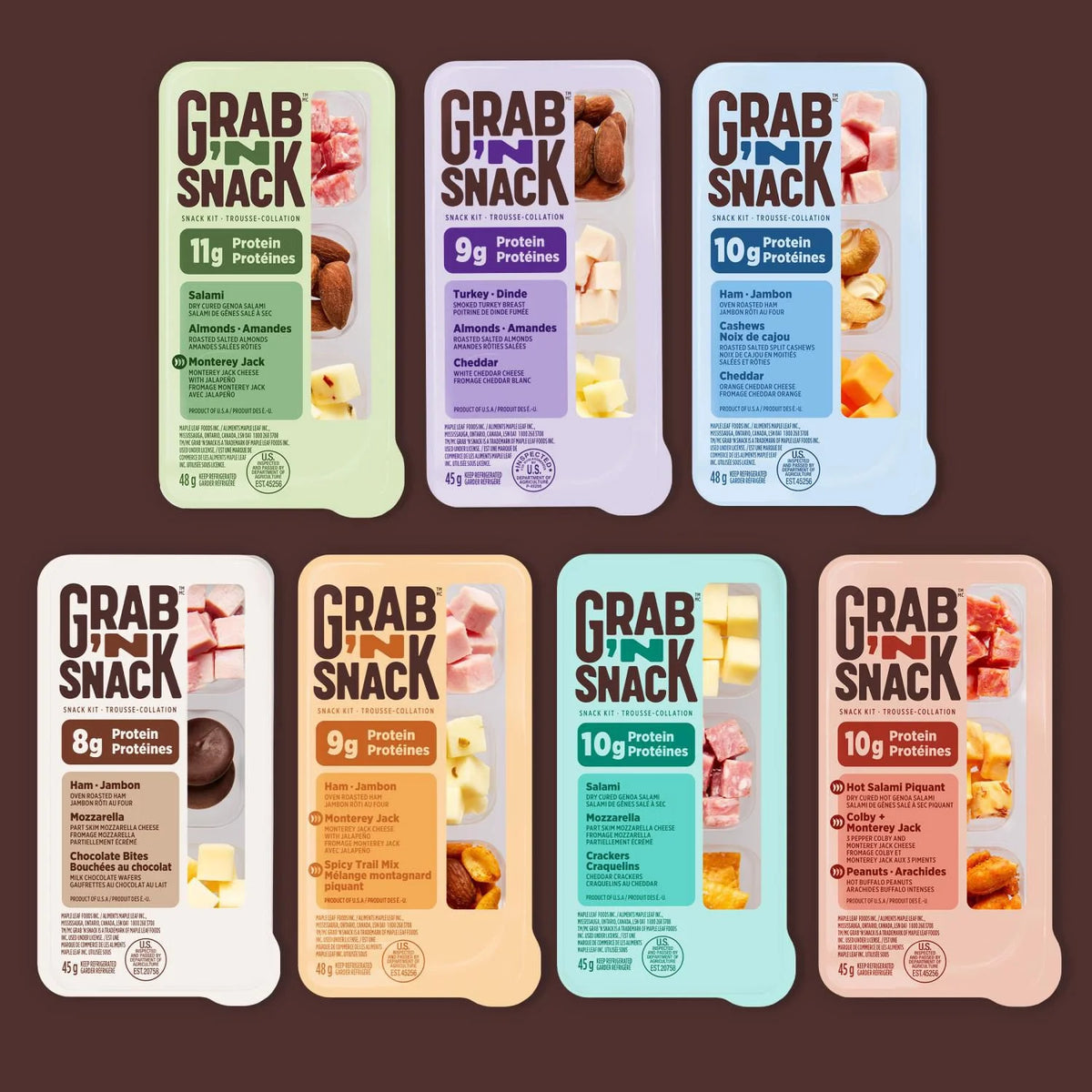 Grab 'N Snack Ham and Mozzarella Cheese Snack Kit, 45 g