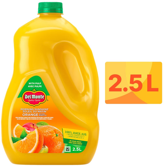 Del Monte Morning Sunshine Orange Juice Blend with Pulp, 2.5 L
