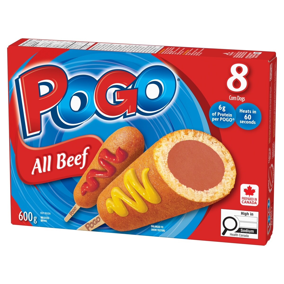 Pogo All Beef Frozen Corn Dogs 8 Pack, 600 g