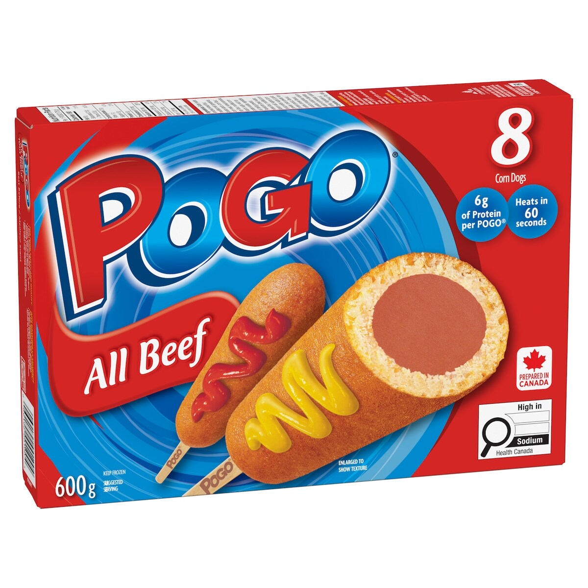 Pogo All Beef Frozen Corn Dogs 8 Pack, 600 g