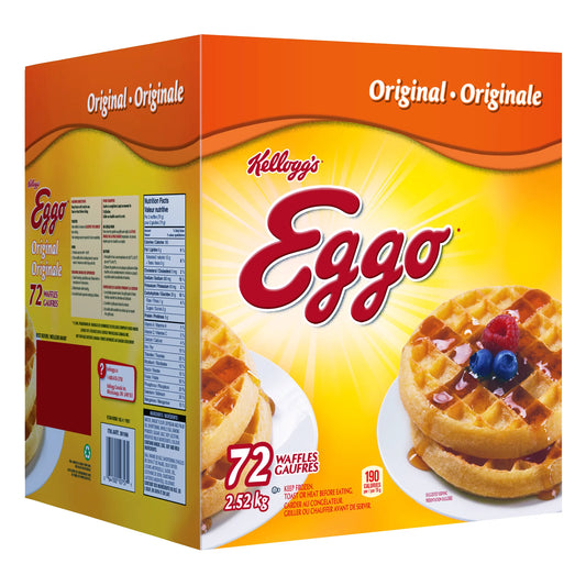 Kellogg's Eggo Original Frozen Waffles, 72 Count, 2.52 kg