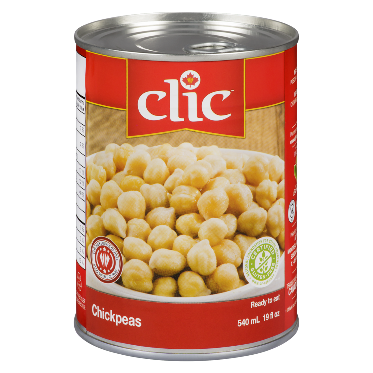 Clic Chick Peas, 540 mL