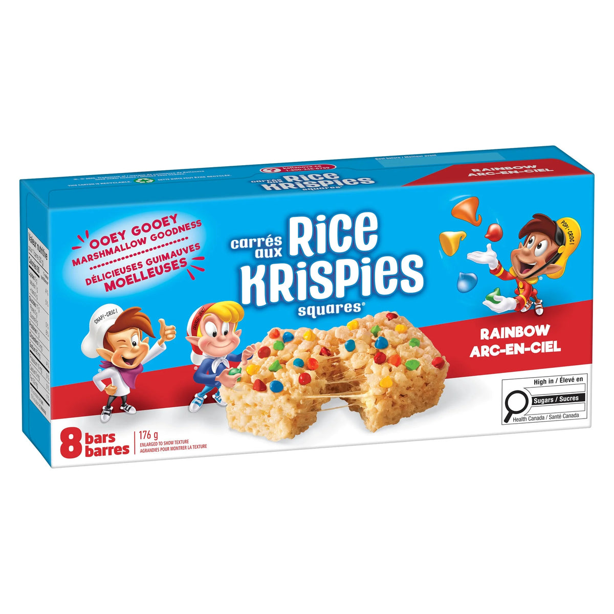 Kellogg's Rice Krispies Squares Rainbow Bars, 8 Bars, 176 g