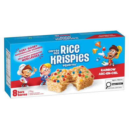 Kellogg's Rice Krispies Squares Rainbow Bars, 8 Bars, 176 g