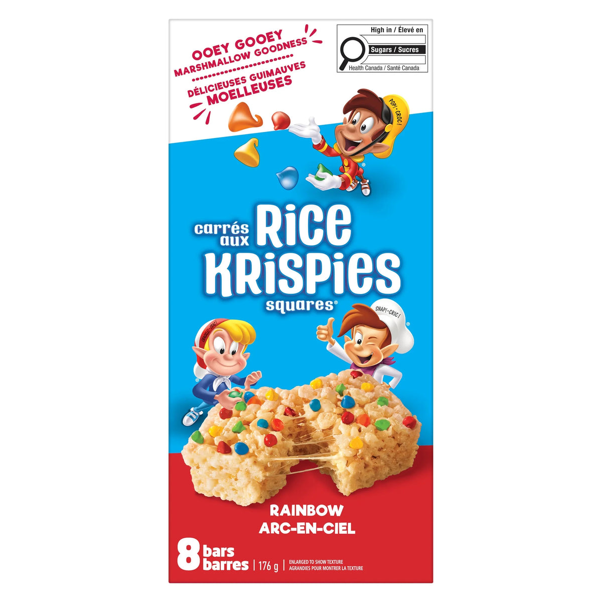 Kellogg's Rice Krispies Squares Rainbow Bars, 8 Bars, 176 g
