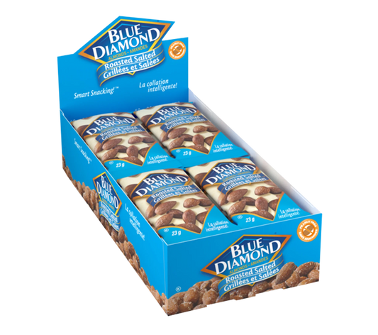 Blue Diamond Roasted Salted Almonds, 18 × 23 g