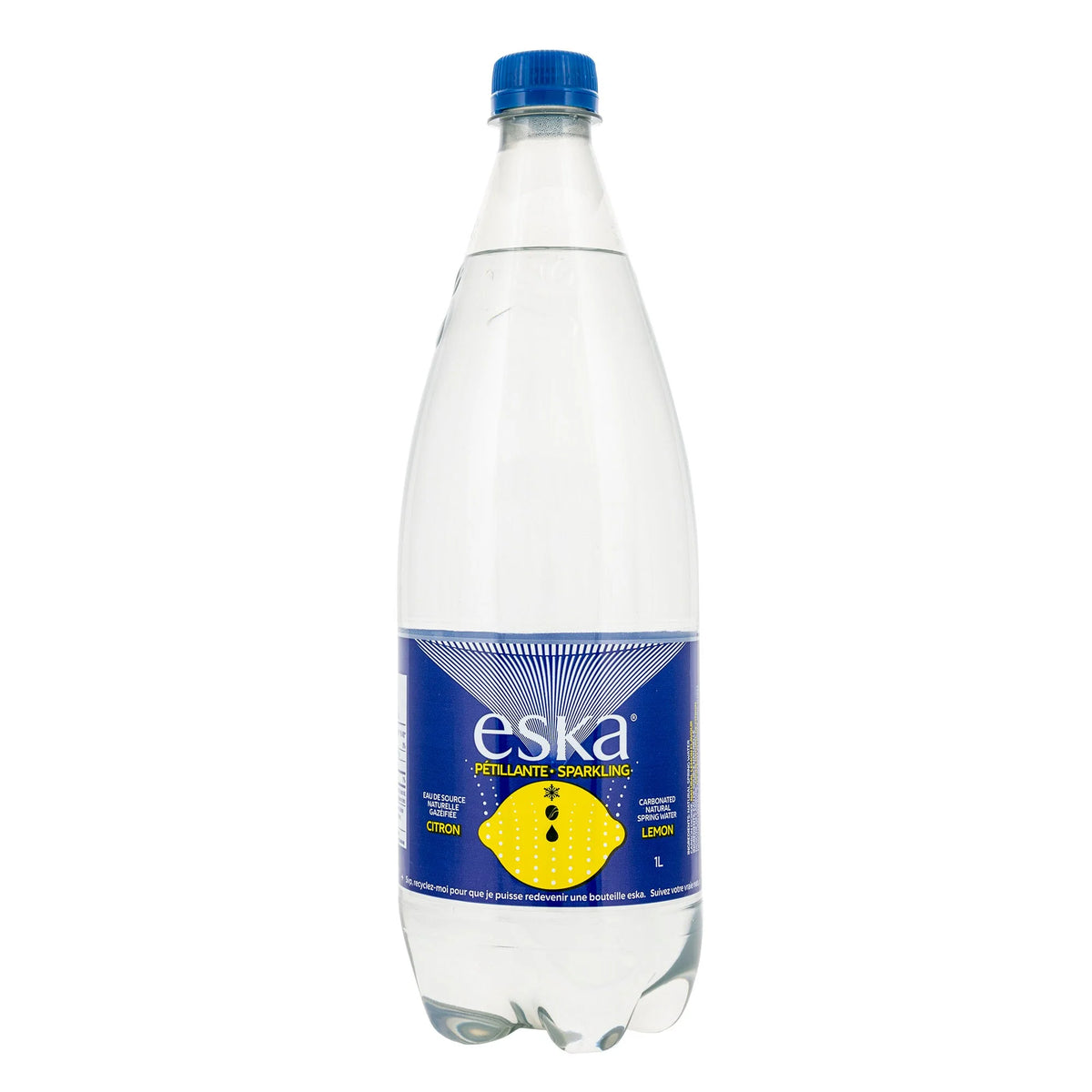 Eska Carbonated Lemon Spring Water, 12 × 1 L