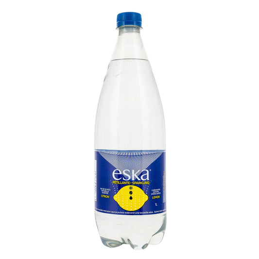 Eska Carbonated Lemon Spring Water, 12 × 1 L