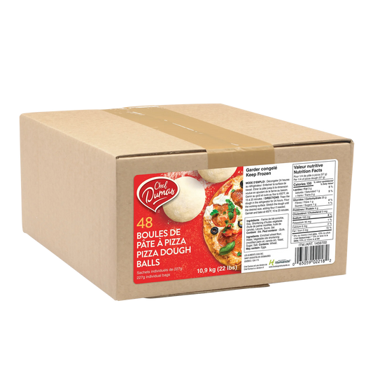 Chef Dumas Frozen Pizza Dough Balls, 48 × 227 g