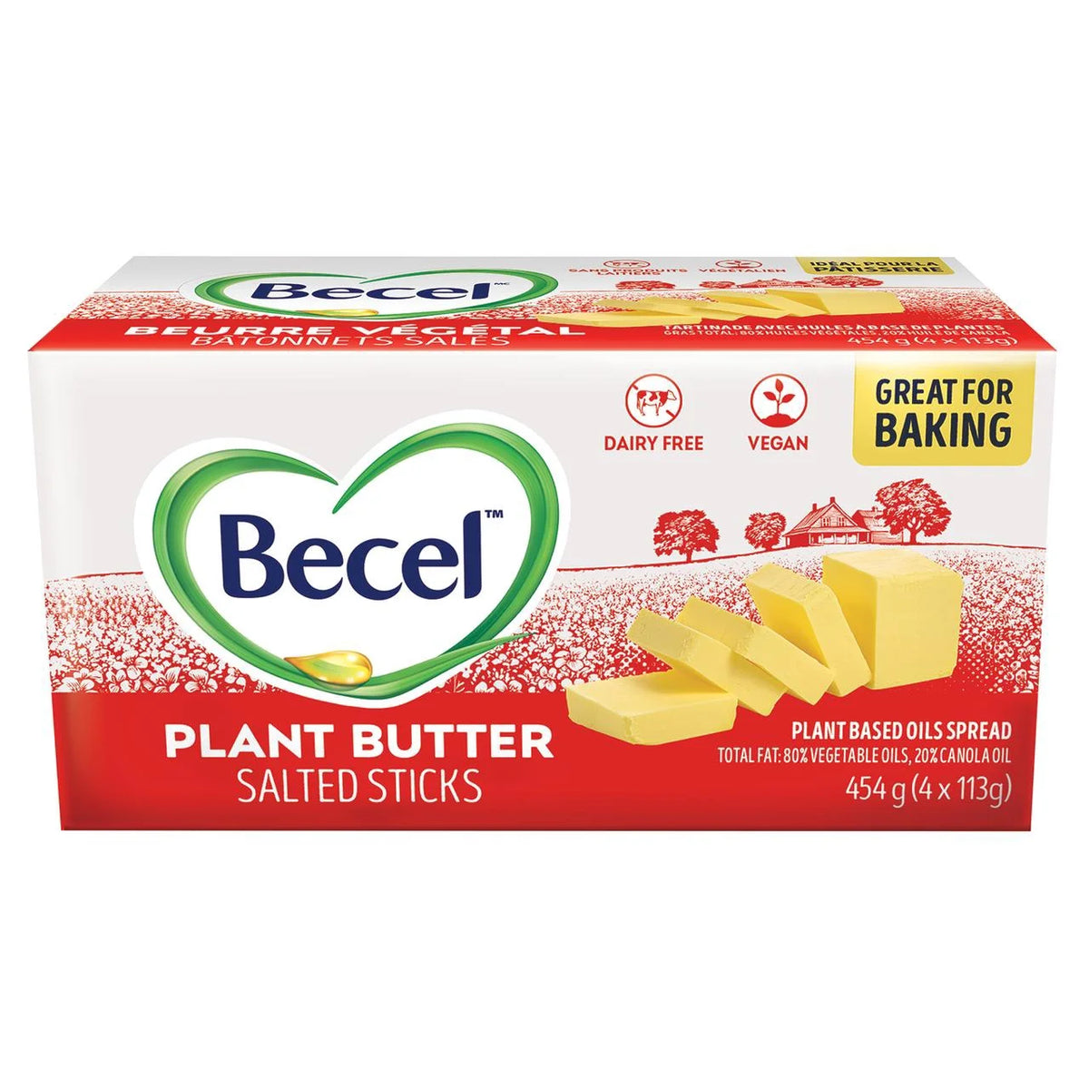 Becel Salted Margarine Sticks, 4 × 113 g