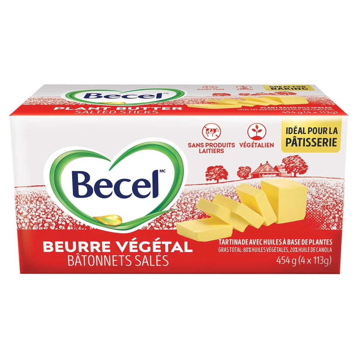 Becel Salted Margarine Sticks, 4 × 113 g