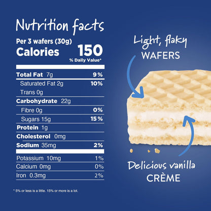 Voortman Vanilla Wafers, 300 g