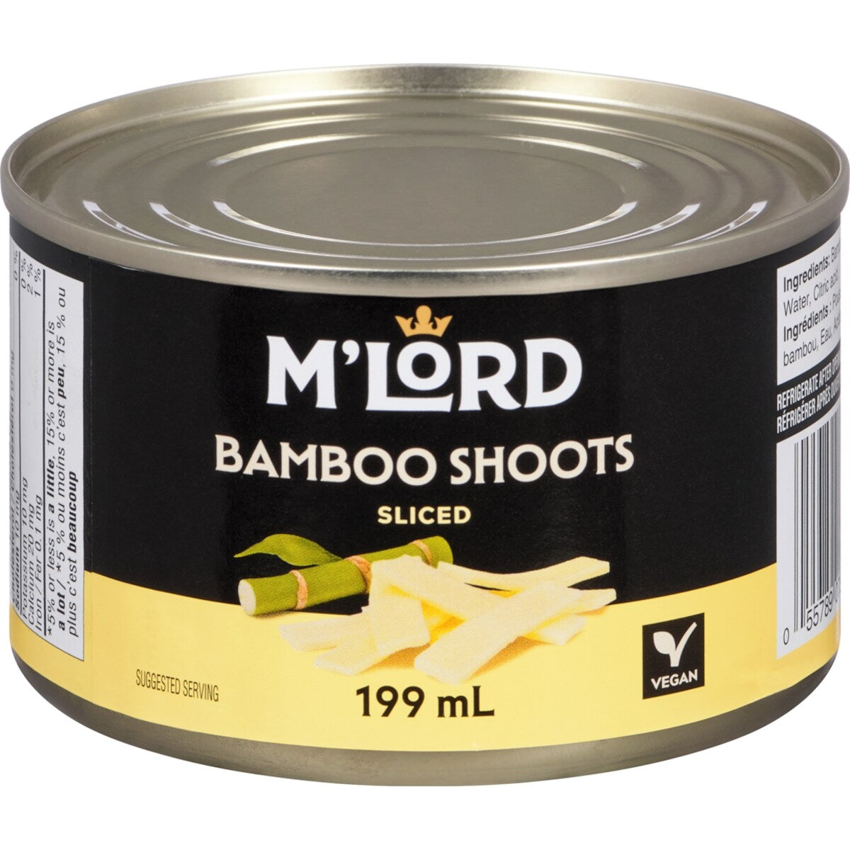 M'Lord Sliced Bamboo Shoots, 199 mL