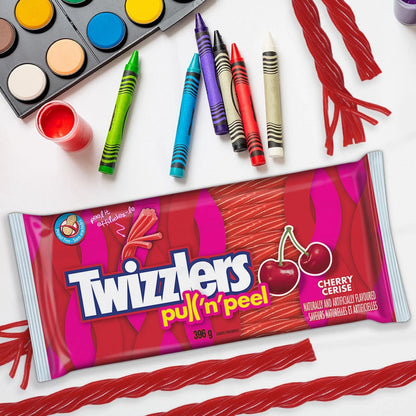 Twizzlers Pull 'N' Peel Cherry Candy, 396 g