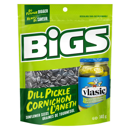 BIGS Vlasic Dill Pickle Flavour Sunflower Seeds, 140 g