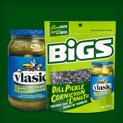 BIGS Vlasic Dill Pickle Flavour Sunflower Seeds, 140 g