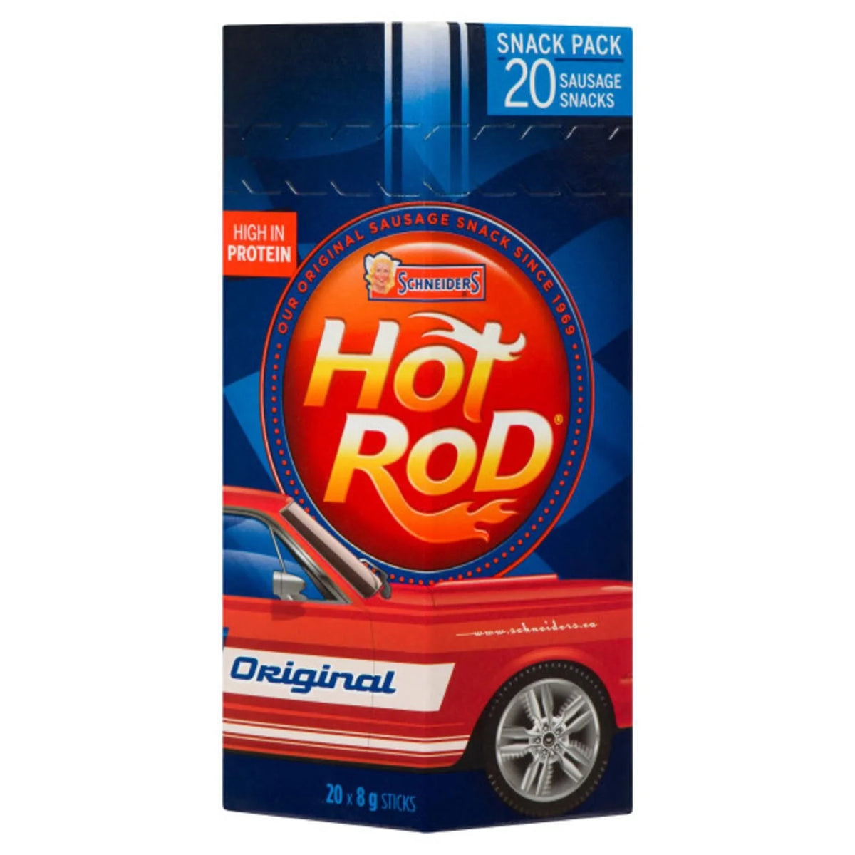 Schneiders Hot Rod Sausage Snacks Original Flavour 8 g Sticks, 160 g
