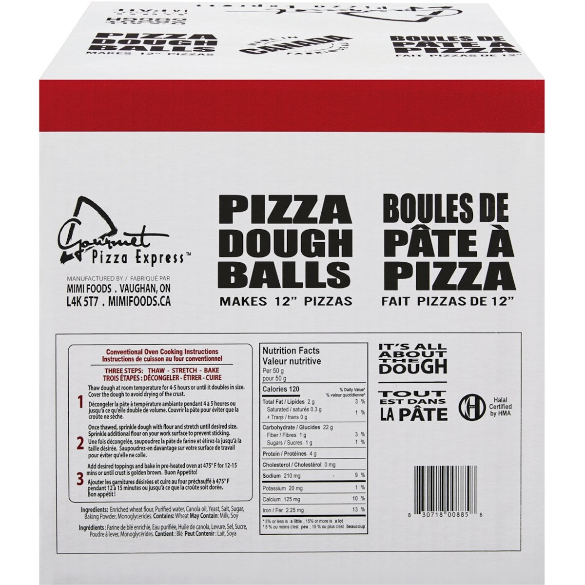 Gourmet Pizza Express, Pizza Dough Balls, 20 × 255 g