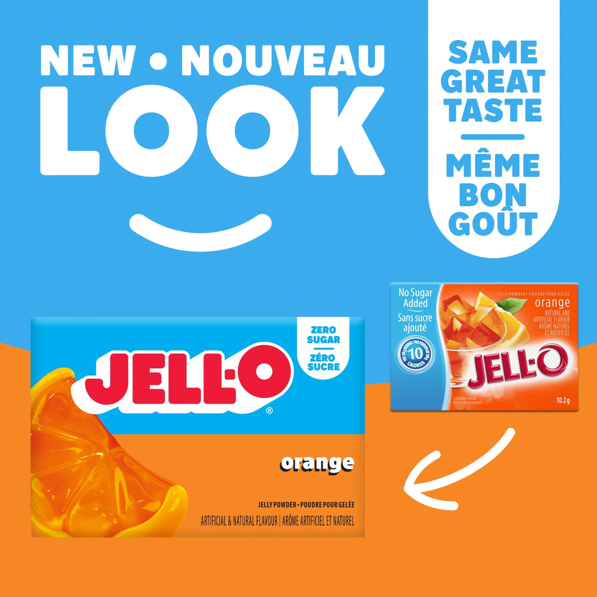 Jell-O Orange Jelly Powder Light, 10.2 g