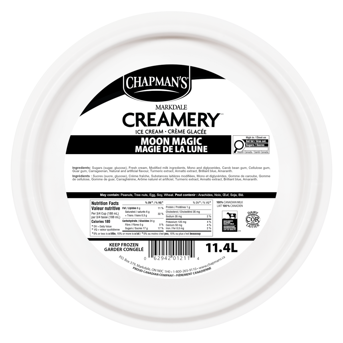 Chapman's Markdale Creamery Moon Magic Ice Cream, 11.4 L