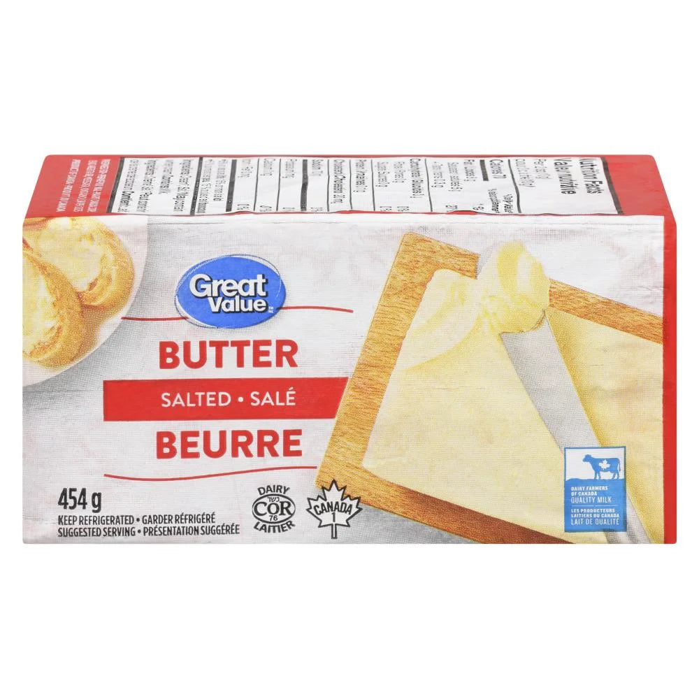 Great Value Salted Butter, 454 g
