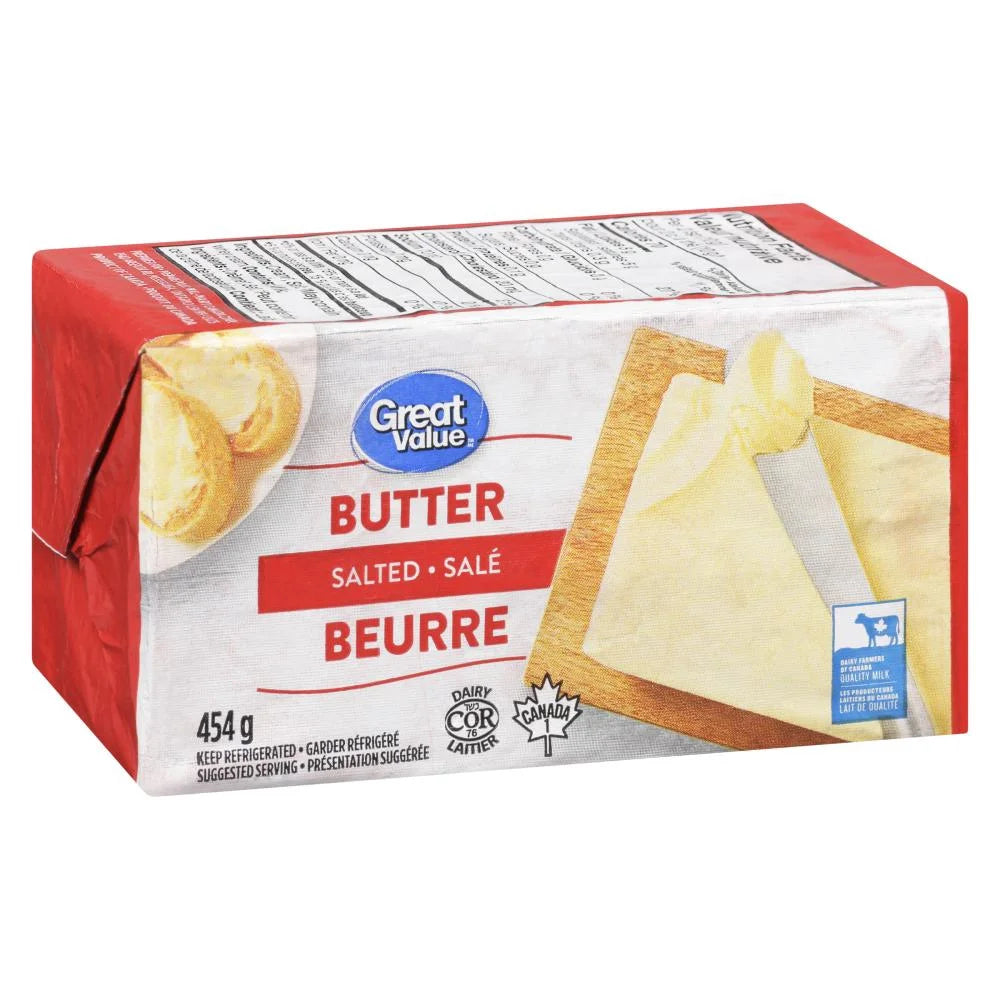 Great Value Salted Butter, 454 g