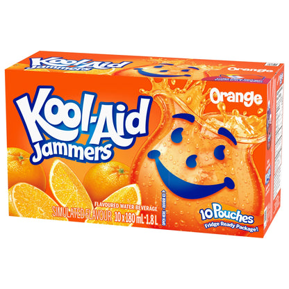 Kool-Aid Jammers Orange Drink Pouches, 10 × 180 mL