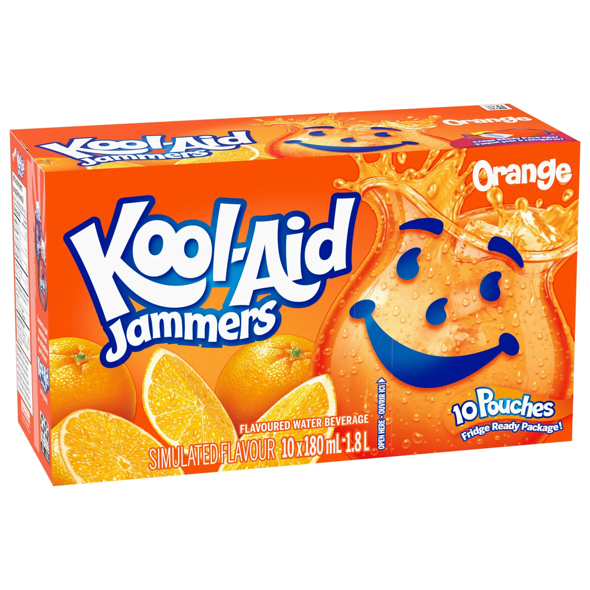 Kool-Aid Jammers Orange Drink Pouches, 10 × 180 mL